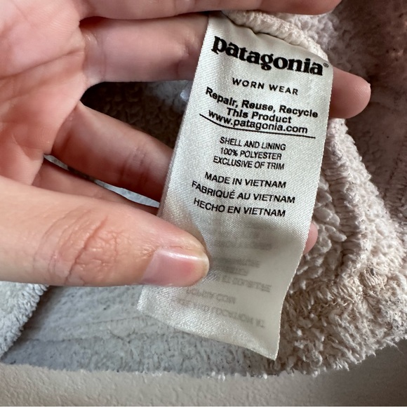 PATAGONIA cream Los Gatos quarter zip fleece pullover XS - Picture 7 of 16